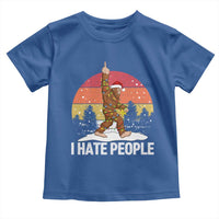 Funny Bigfoot Christmas Toddler T Shirt I Hate People - Wonder Print Shop