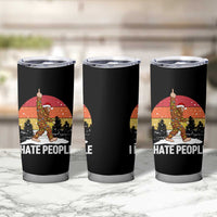 Funny Bigfoot Christmas Tumbler Cup I Hate People - Wonder Print Shop