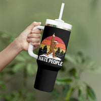 Funny Bigfoot Christmas Tumbler With Handle I Hate People - Wonder Print Shop