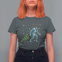 Wendigo Monster T Shirt For Women Cryptid Mythical Christmas - Wonder Print Shop