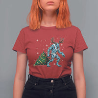 Wendigo Monster T Shirt For Women Cryptid Mythical Christmas - Wonder Print Shop
