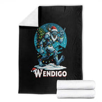 Funny Wendigo Monster Christmas Throw Blanket Rock On Hand Meme Xmas - Wonder Print Shop