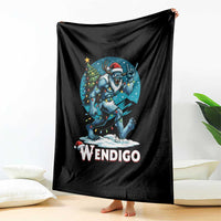 Funny Wendigo Monster Christmas Throw Blanket Rock On Hand Meme Xmas - Wonder Print Shop