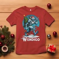 Funny Wendigo Monster Christmas T Shirt Rock On Hand Meme Xmas - Wonder Print Shop