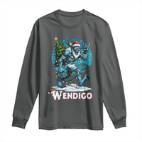 Funny Wendigo Monster Christmas Long Sleeve Shirt Rock On Hand Meme Xmas - Wonder Print Shop