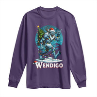 Funny Wendigo Monster Christmas Long Sleeve Shirt Rock On Hand Meme Xmas - Wonder Print Shop