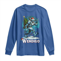 Funny Wendigo Monster Christmas Long Sleeve Shirt Rock On Hand Meme Xmas - Wonder Print Shop