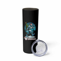 Funny Wendigo Monster Christmas Skinny Tumbler Rock On Hand Meme Xmas - Wonder Print Shop