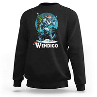 Funny Wendigo Monster Christmas Sweatshirt Rock On Hand Meme Xmas - Wonder Print Shop