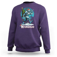 Funny Wendigo Monster Christmas Sweatshirt Rock On Hand Meme Xmas - Wonder Print Shop