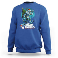 Funny Wendigo Monster Christmas Sweatshirt Rock On Hand Meme Xmas - Wonder Print Shop