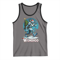 Funny Wendigo Monster Christmas Tank Top Rock On Hand Meme Xmas - Wonder Print Shop