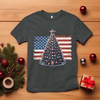 Patriotic American Flag Christmas T Shirt - Wonder Print Shop