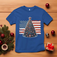 Patriotic American Flag Christmas T Shirt - Wonder Print Shop