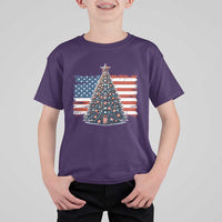 Patriotic American Flag Christmas T Shirt For Kid - Wonder Print Shop