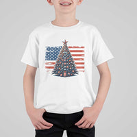 Patriotic American Flag Christmas T Shirt For Kid - Wonder Print Shop