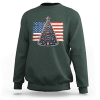 Patriotic American Flag Christmas Sweatshirt - Wonder Print Shop