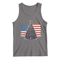 Patriotic American Flag Christmas Tank Top - Wonder Print Shop