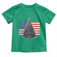 Patriotic American Flag Christmas Toddler T Shirt - Wonder Print Shop