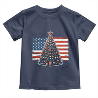 Patriotic American Flag Christmas Toddler T Shirt - Wonder Print Shop