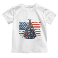 Patriotic American Flag Christmas Toddler T Shirt - Wonder Print Shop