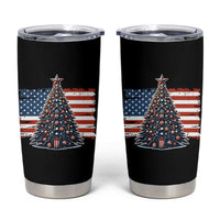 Patriotic American Flag Christmas Tumbler Cup - Wonder Print Shop