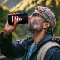 Christmas Tree American Flag Patriotic 4 in 1 Can Cooler Tumbler - Wonder Print Shop