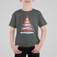 Christmas Tree American Flag Patriotic T Shirt For Kid - Wonder Print Shop