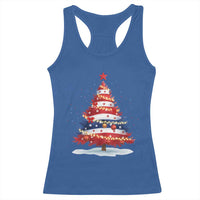 Christmas Tree American Flag Patriotic Racerback Tank Top - Wonder Print Shop