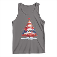 Christmas Tree American Flag Patriotic Tank Top - Wonder Print Shop