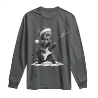 Funny Cat Guitar Long Sleeve Shirt Rock and Roll Christmas - Wonder Print Shop