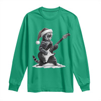 Funny Cat Guitar Long Sleeve Shirt Rock and Roll Christmas - Wonder Print Shop