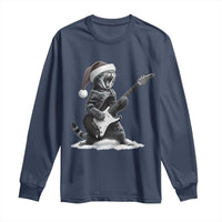 Funny Cat Guitar Long Sleeve Shirt Rock and Roll Christmas - Wonder Print Shop