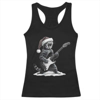 Funny Cat Guitar Racerback Tank Top Rock and Roll Christmas - Wonder Print Shop