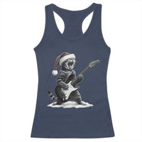 Funny Cat Guitar Racerback Tank Top Rock and Roll Christmas - Wonder Print Shop