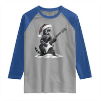 Funny Cat Guitar Raglan Shirt Rock and Roll Christmas - Wonder Print Shop
