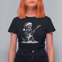 Funny Cat Guitar T Shirt For Women Rock and Roll Christmas - Wonder Print Shop