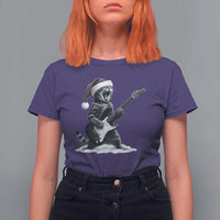Funny Cat Guitar T Shirt For Women Rock and Roll Christmas - Wonder Print Shop