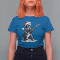 Funny Cat Guitar T Shirt For Women Rock and Roll Christmas - Wonder Print Shop