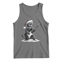 Funny Cat Guitar Tank Top Rock and Roll Christmas - Wonder Print Shop