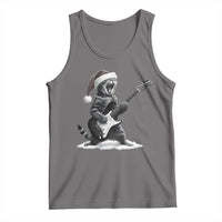 Funny Cat Guitar Tank Top Rock and Roll Christmas - Wonder Print Shop