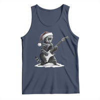 Funny Cat Guitar Tank Top Rock and Roll Christmas - Wonder Print Shop