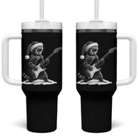 Funny Cat Guitar Tumbler With Handle Rock and Roll Christmas - Wonder Print Shop