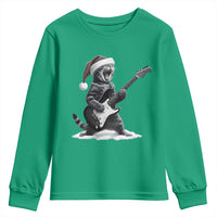 Funny Cat Guitar Youth Sweatshirt Rock and Roll Christmas - Wonder Print Shop