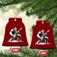 Funny Bigfoot Guitar Ceramic Ornament Rock and Roll Xmas - Wonder Print Shop