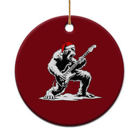 Funny Bigfoot Guitar Ceramic Ornament Rock and Roll Xmas - Wonder Print Shop