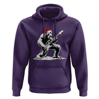 Funny Bigfoot Guitar Hoodie Rock and Roll Christmas - Wonder Print Shop
