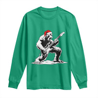 Funny Bigfoot Guitar Long Sleeve Shirt Rock and Roll Christmas - Wonder Print Shop