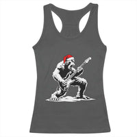 Funny Bigfoot Guitar Racerback Tank Top Rock and Roll Christmas - Wonder Print Shop