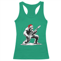 Funny Bigfoot Guitar Racerback Tank Top Rock and Roll Christmas - Wonder Print Shop